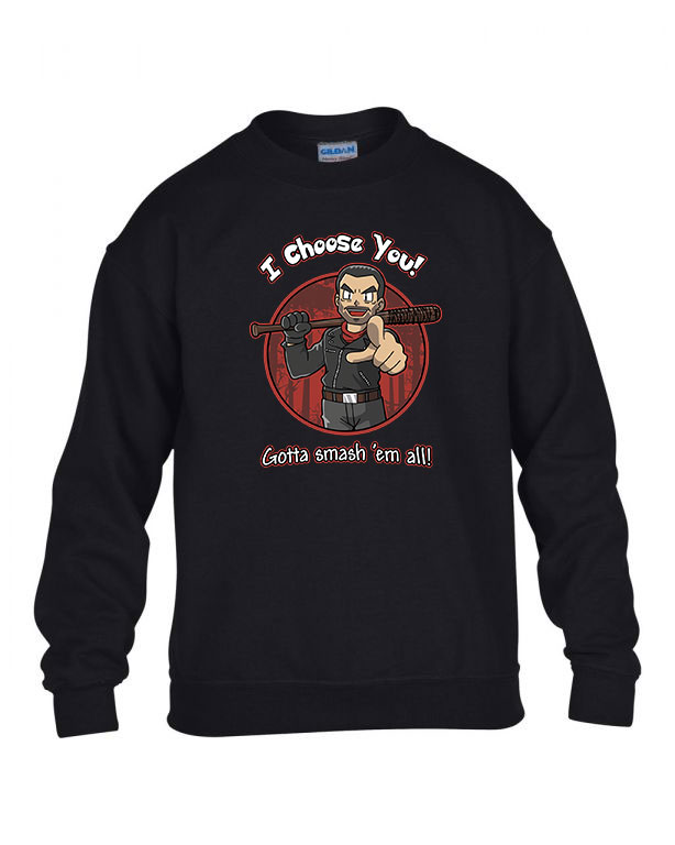 negan walking dead Fekete Gyerek Pulóver