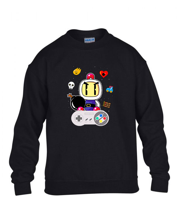 bomberman Fekete Gyerek Pulóver
