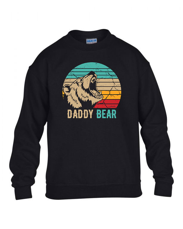 daddy bear apák napja apa apáknak Fekete Gyerek Pulóver