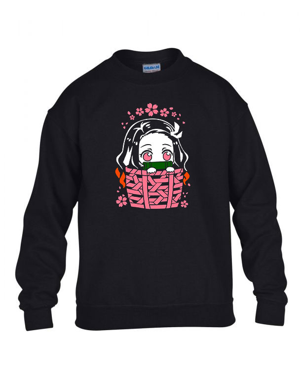 nezuko demon slayer Fekete Gyerek Pulóver
