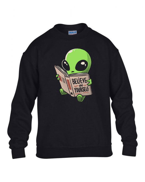 ufo believe in yourself Fekete Gyerek Pulóver