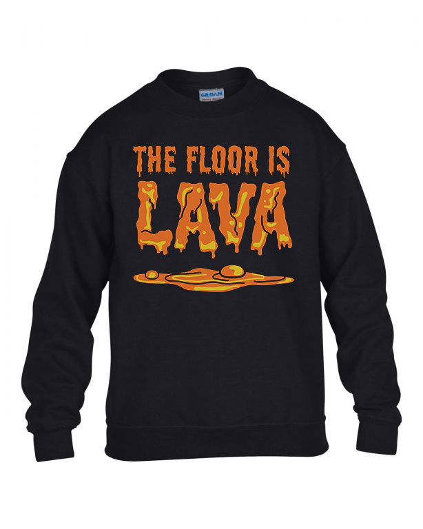 floor is a lava Fekete Gyerek Pulóver