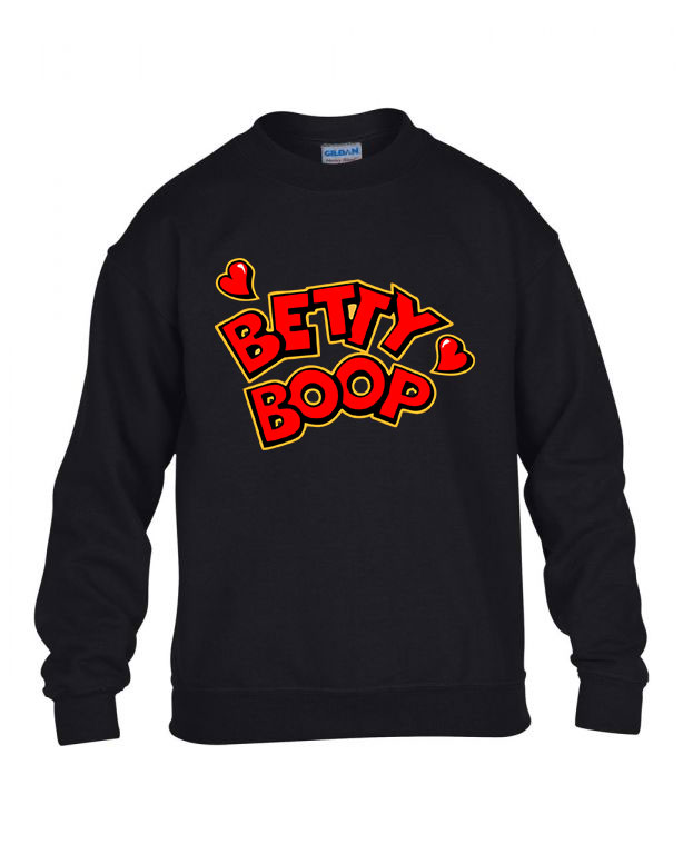 betty boop Fekete Gyerek Pulóver