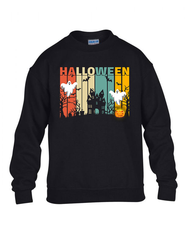 halloween Fekete Gyerek Pulóver