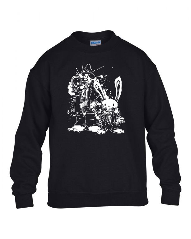 sam and max Fekete Gyerek Pulóver