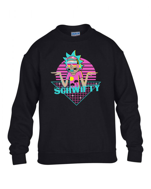 rick és morty Fekete Gyerek Pulóver