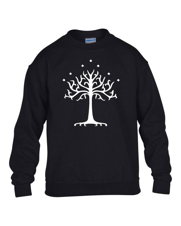 gyűrűk ura gondor fehér fája Fekete Gyerek Pulóver