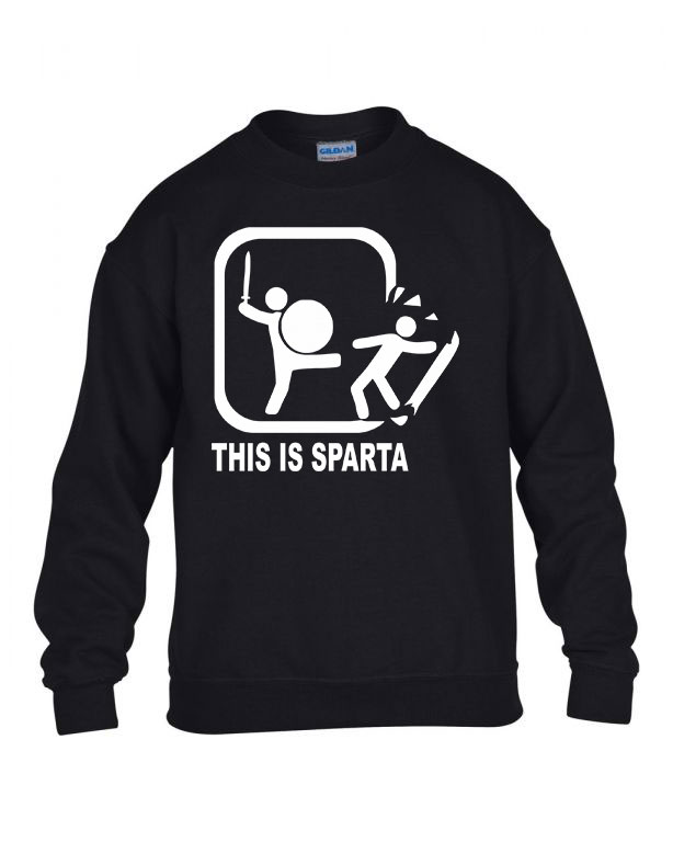 this is sparta ez itt sparta Fekete Gyerek Pulóver