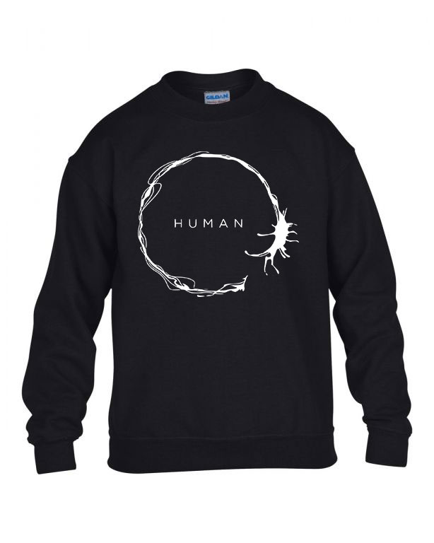 érkezés human arrival Fekete Gyerek Pulóver