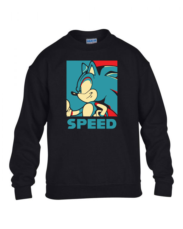 sonic Fekete Gyerek Pulóver