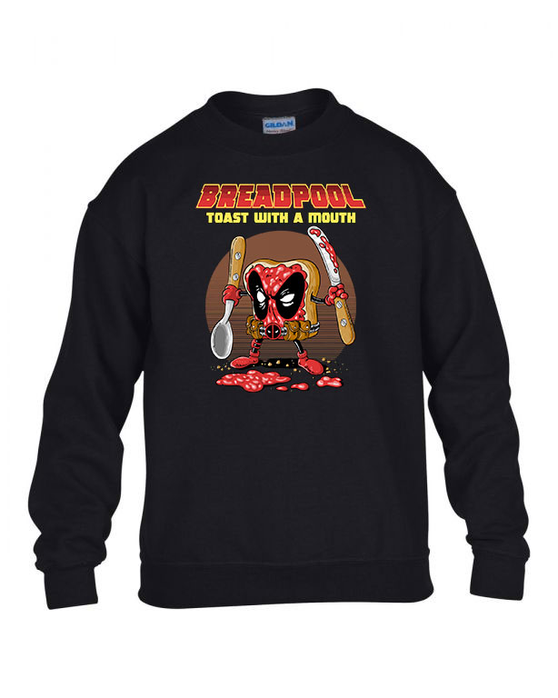 deadpool kenyér Fekete Gyerek Pulóver