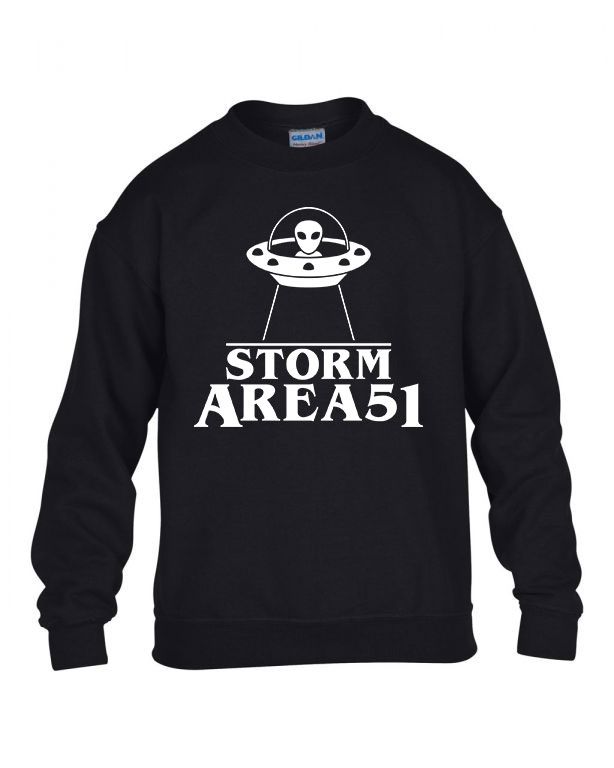 area 51 51 es körzet ufo Fekete Gyerek Pulóver