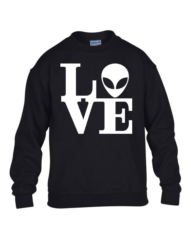 ufo love Fekete Gyerek Pulóver