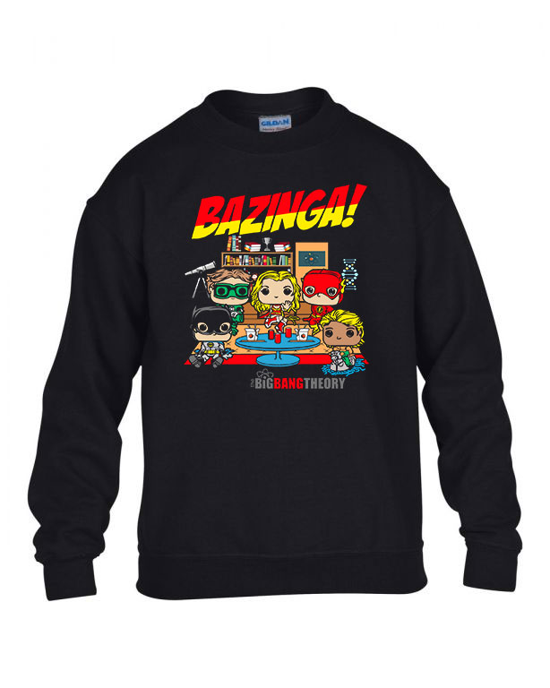 agymenők bazinga big bang theory Fekete Gyerek Pulóver