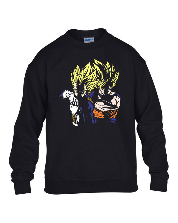 son goku vegeta dragon ball Fekete Gyerek Pulóver