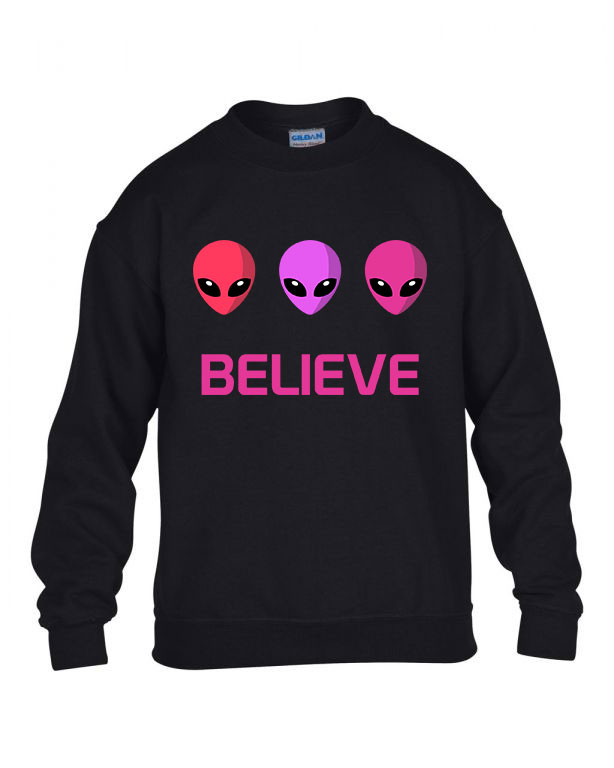 believe UFO Fekete Gyerek Pulóver