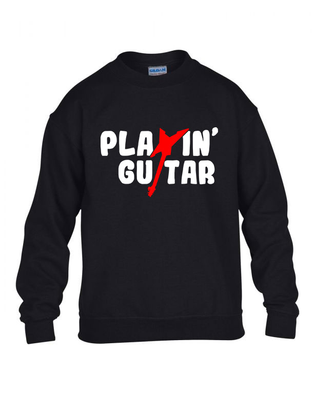 gitár gitáros Fekete Gyerek Pulóver