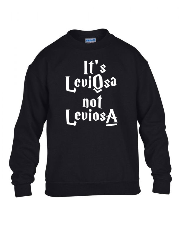 its leviosa not leviosa wingardium leviosa Fekete Gyerek Pulóver