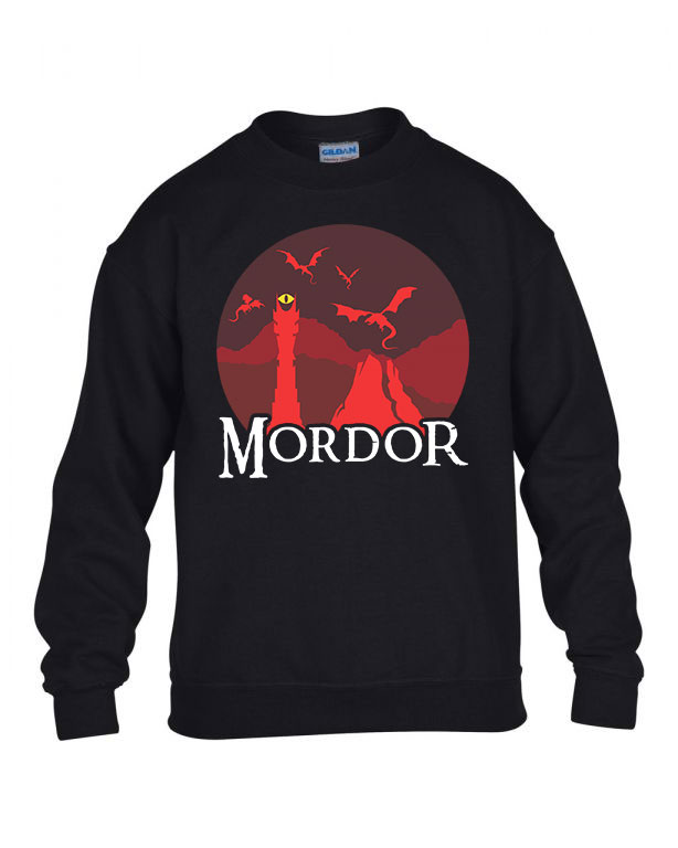 lord of the rings gyűrűk ura mordor Fekete Gyerek Pulóver