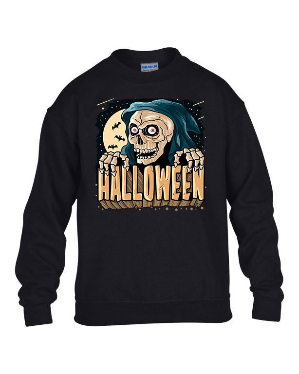 Halloween Fekete Gyerek Pulóver