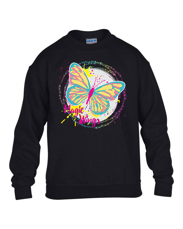 Pillangó Butterfly Fekete Gyerek Pulóver