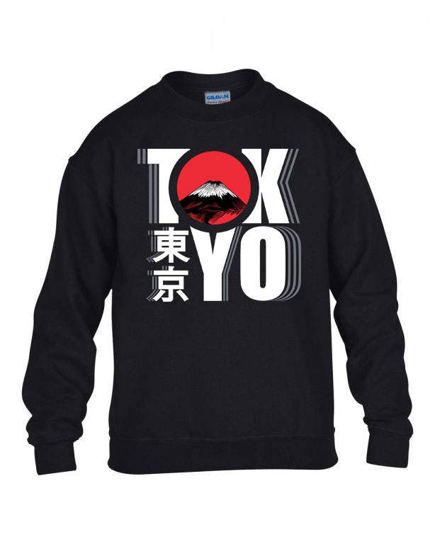 Tokyo japán japan Fekete Gyerek Pulóver
