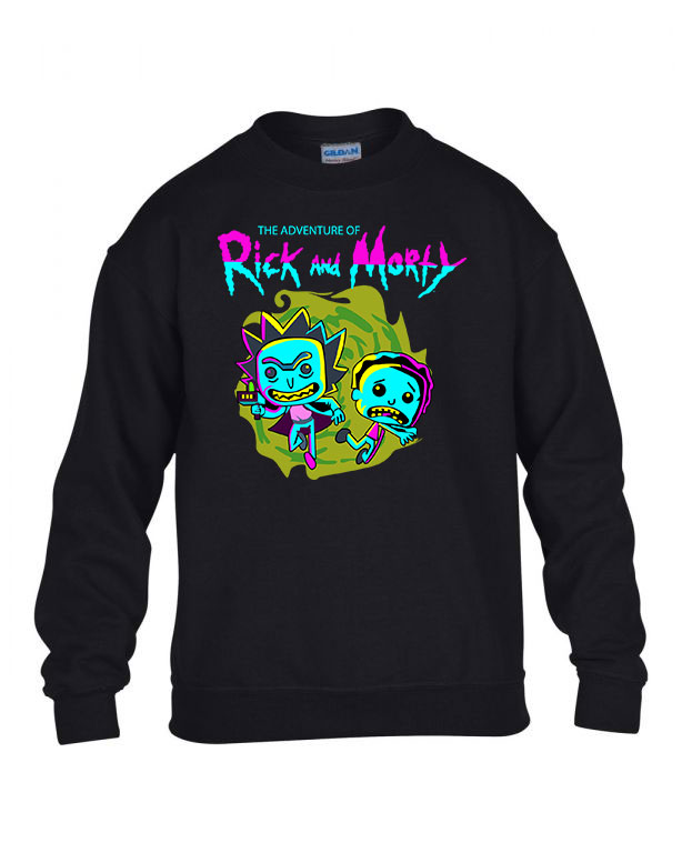 rick és morty Fekete Gyerek Pulóver