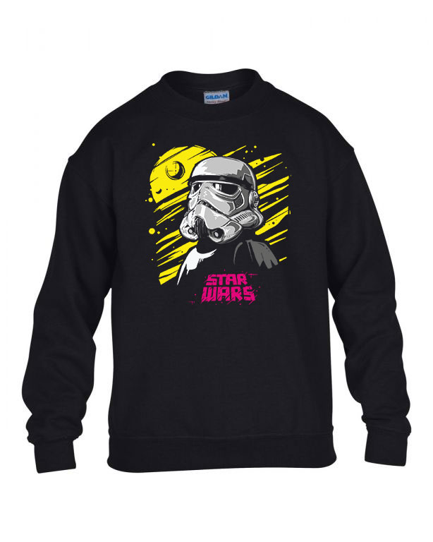 star wars storm trooper Fekete Gyerek Pulóver