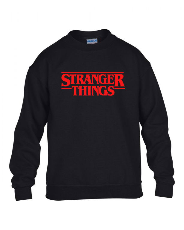 stranger things Fekete Gyerek Pulóver