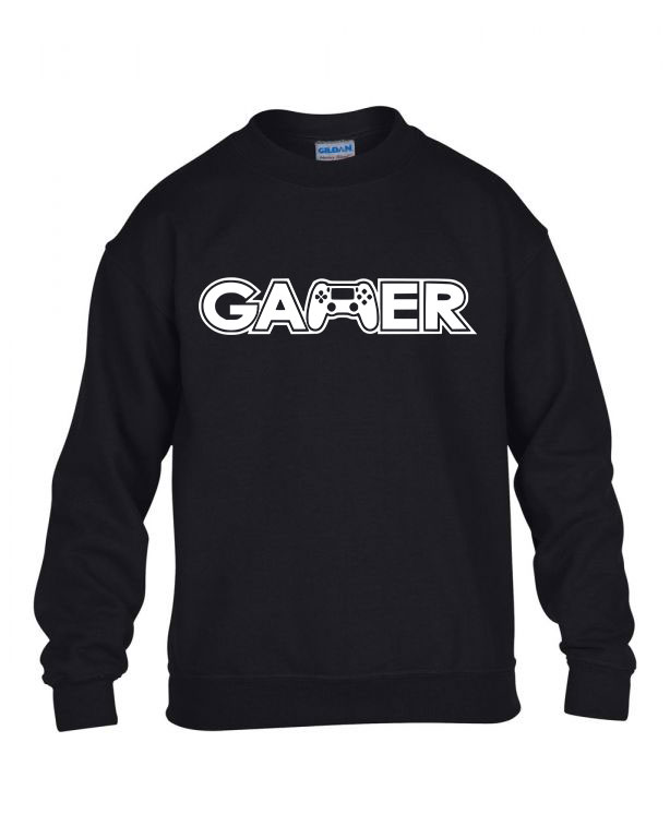 gamer joystick Fekete Gyerek Pulóver