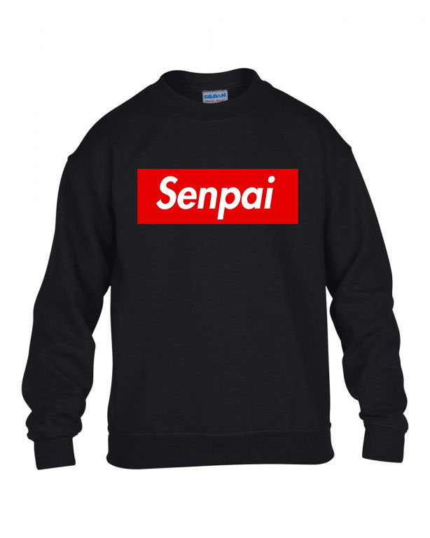 senpai japán Fekete Gyerek Pulóver