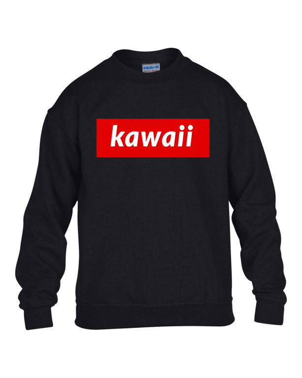 kawaiii japán Fekete Gyerek Pulóver