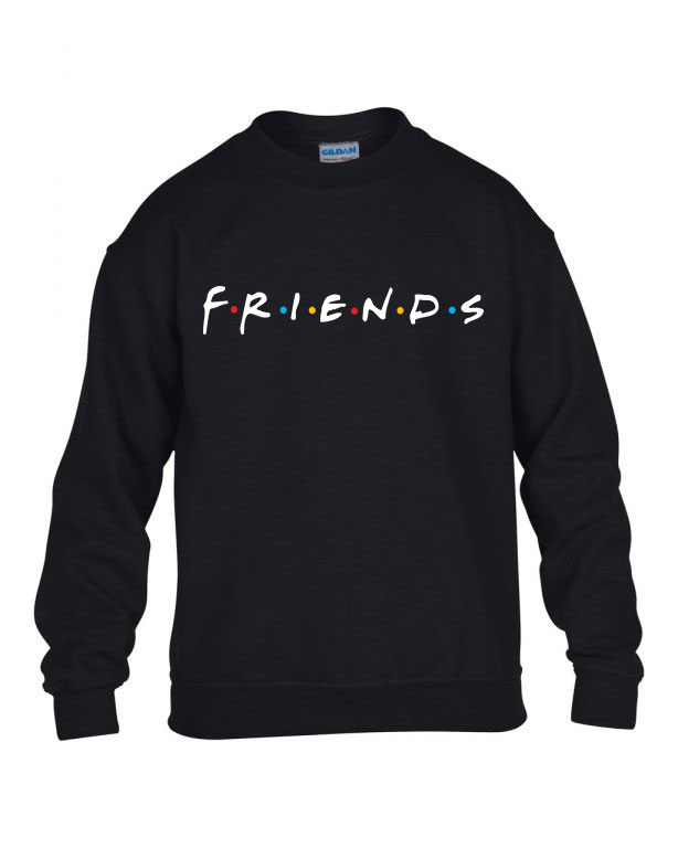 Friends jóbarátok Fekete Gyerek Pulóver