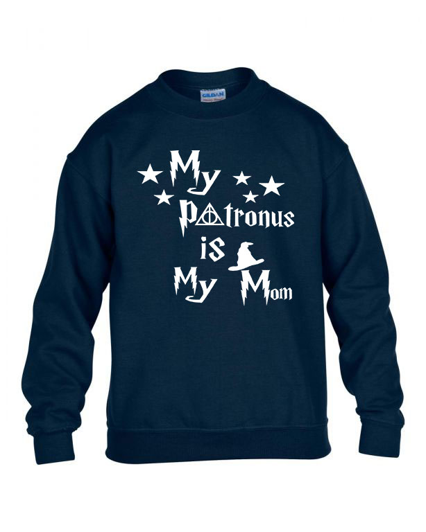 harry potter mom patrónus Sötétkék Gyerek Pulóver