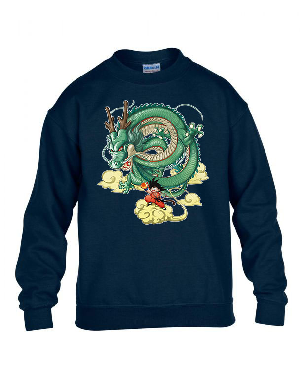 dragon ball son goku shenron shenlong Sötétkék Gyerek Pulóver