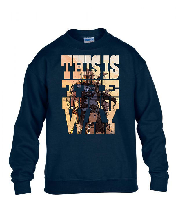 this is the way a mandalorian  Sötétkék Gyerek Pulóver