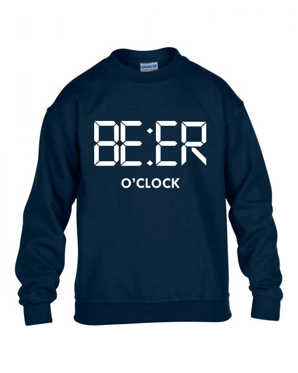Vicces Sör Beer Oclock Sötétkék Gyerek Pulóver