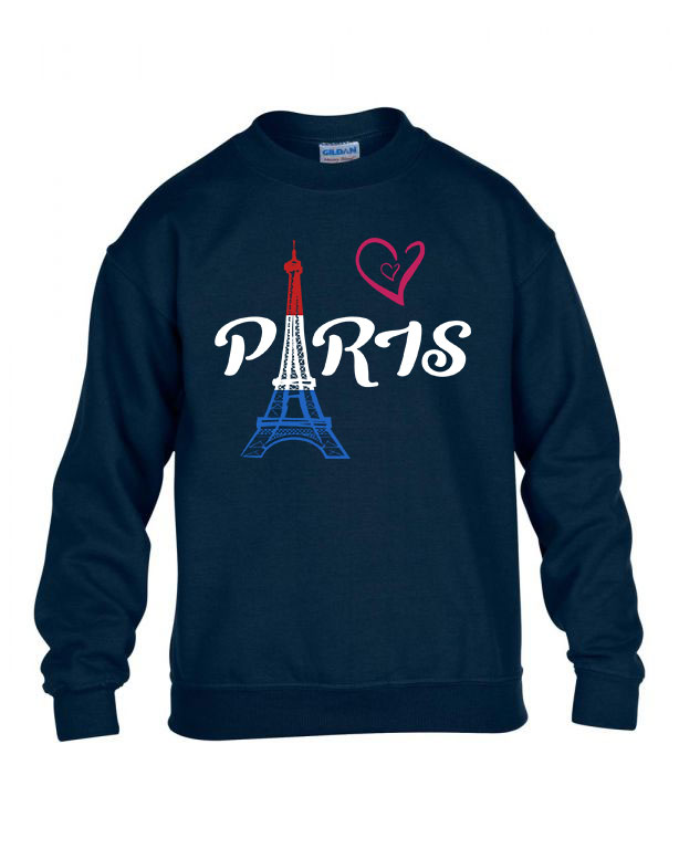 párizs paris eiffel torony francia Sötétkék Gyerek Pulóver