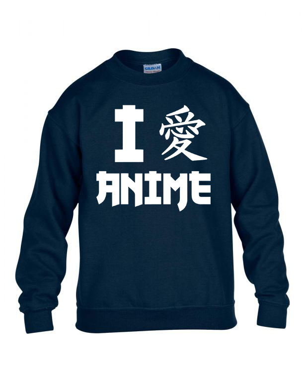 i love anime Sötétkék Gyerek Pulóver