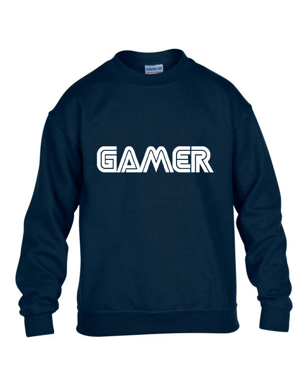 gamer gaming Sötétkék Gyerek Pulóver