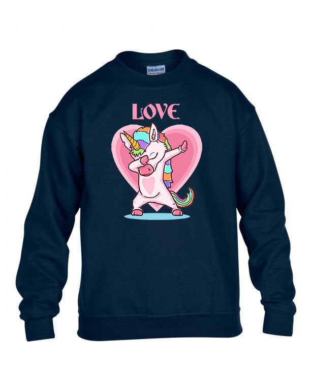 unikornis love Sötétkék Gyerek Pulóver