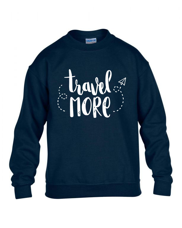travel more utazás Sötétkék Gyerek Pulóver