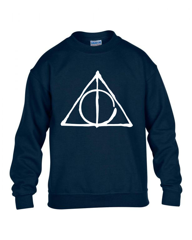 halál ereklyéi harry potter Sötétkék Gyerek Pulóver