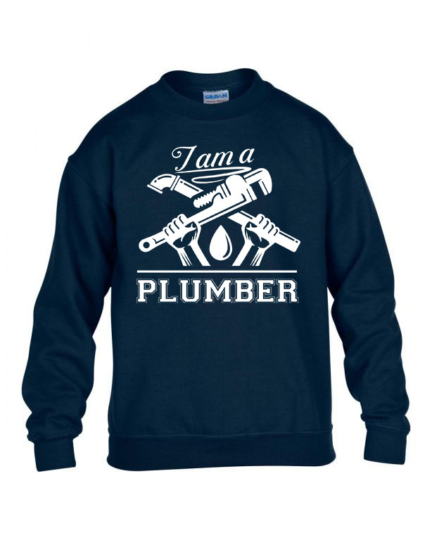 plumber vízvezetékszerelő Sötétkék Gyerek Pulóver