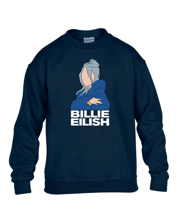 billie eilish Sötétkék Gyerek Pulóver