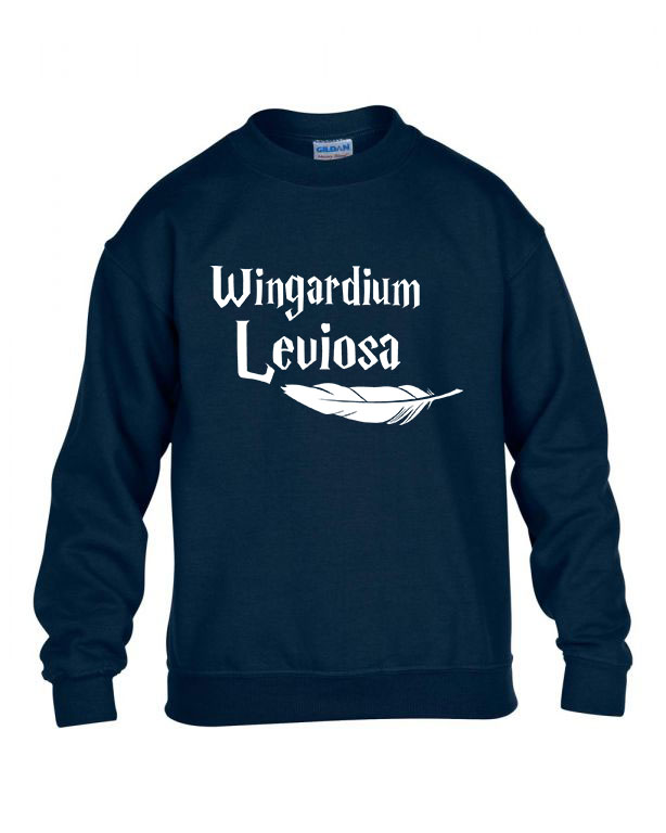 harry potter wingardium leviosa Sötétkék Gyerek Pulóver