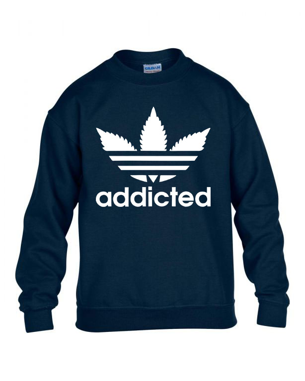 kanabisz cannbis addicted Sötétkék Gyerek Pulóver