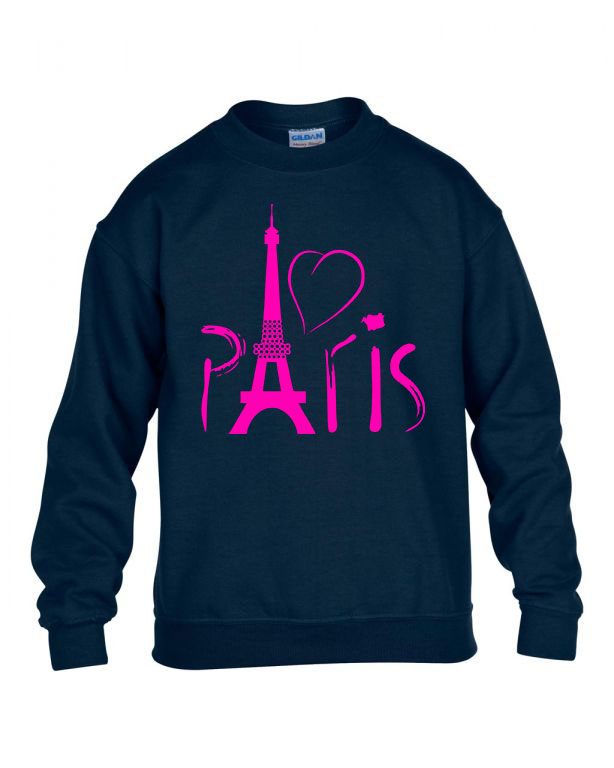 párizs eiffel torony eiffel tower paris francia ország Sötétkék Gyerek Pulóver