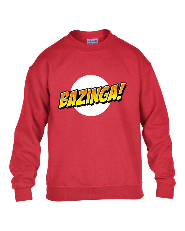 agymenők bazinga sheldon big bang theory Piros Gyerek Pulóver