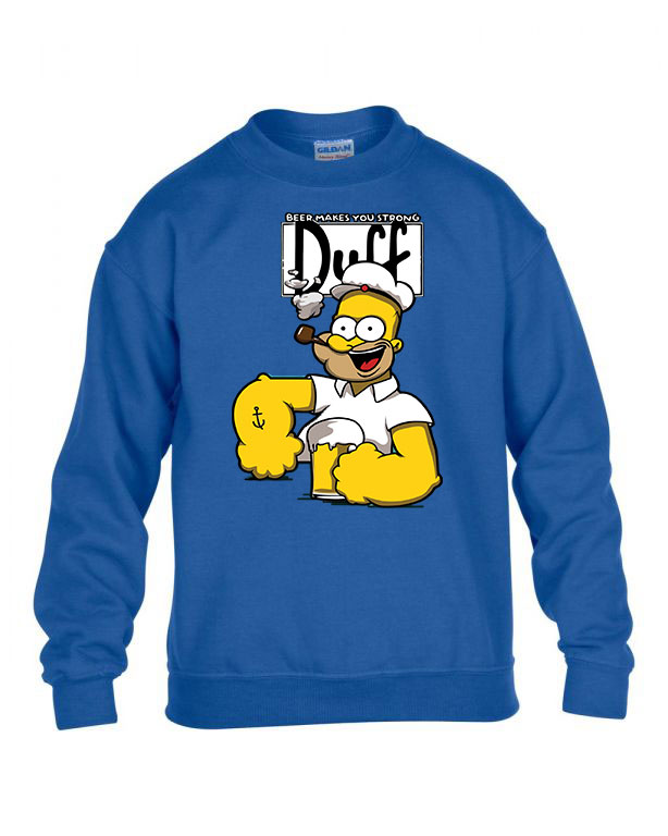 Homer Simpson Simpsons Család Kék Gyerek Pulóver